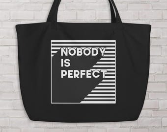 Organic Cotton Tote Bag, Edgy Graphic Art