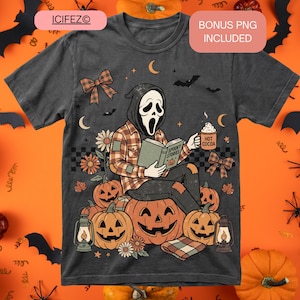 Ghostface Fall Coffee PNG, Halloween Latte Shirt Design, Autumn Spooky Season Sublimation, Pumpkin Iced Coffee Graphic, Horror Digital File