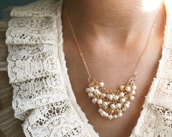 Pearl Necklace, Bridal Jewelry, Bridal Necklace, Wedding Necklace