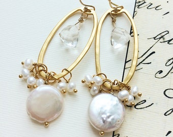 Bridal Earrings, Wedding Earrings, Pearl Earrings, Bohemian Wedding