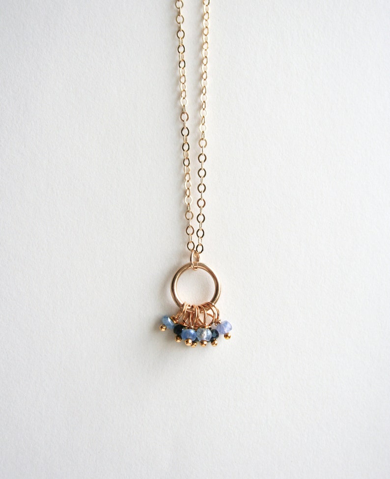 Lafonn Birthstone Halo Pendant Necklace In September Sapphire /Silver At Nordstrom - Foto 6