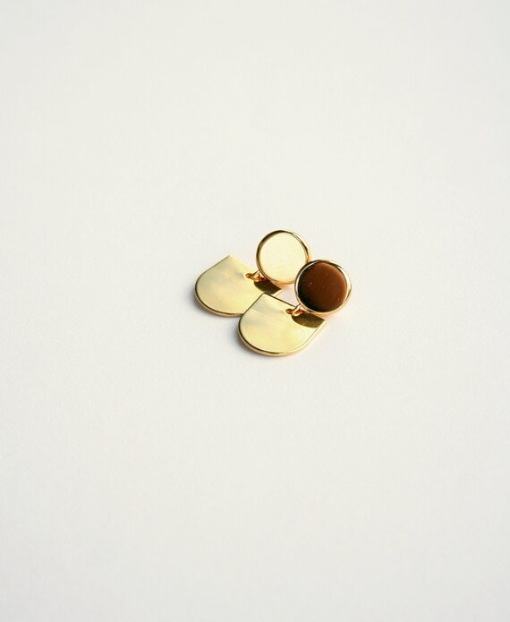 Geometric Post Earring, Modern Gold Earrings, Fashion Stud Earrings