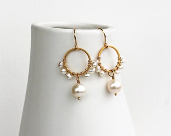 Pearl Earrings • Pearl Dangle Earrings • Bridal Jewelry • June Birthstone