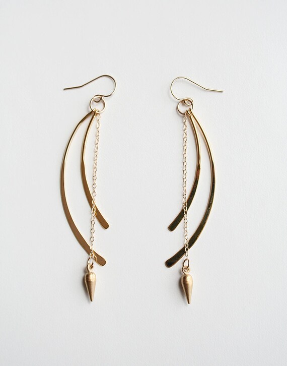 Pointed Bohemian Hoop Charm Earrings Pointed Bohemian Hoop Charm Earrings
