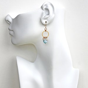 Aquamarine Earrings, Dangle Earrings, Light Blue Earrings, Gift for Her image 3