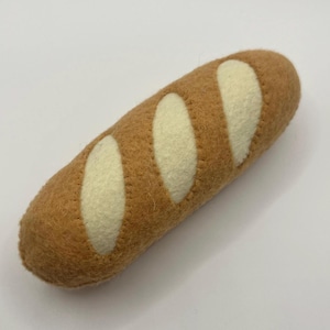 Felt Bread, Italian Loaf, Tiny Food Toy, Kitchen Toy, Pretend Play Food, Easter Basket Stuffer