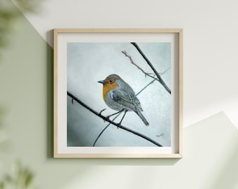 Single Bird Hand made Oil Painting/ Medium size