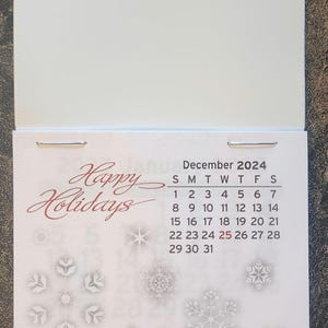 Calendario adhesivo pequeño 2025, 3 x 4 pulgadas