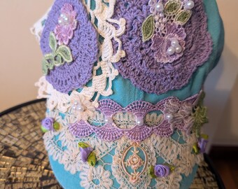 Gorra de béisbol Hobo con encaje ajustable para mujer