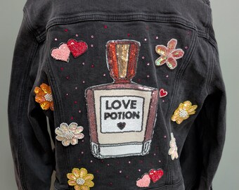 Chaqueta vaquera reciclada Love Potion
