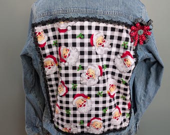 Chaqueta vaquera reciclada de Papá Noel