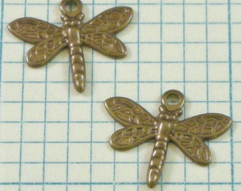 2 VINTAJ Princess Dragonfly Charms - DP460