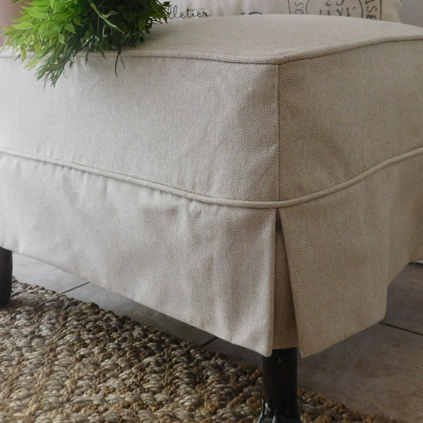 Saia curta Madison Ottoman, saia curta para banco ou saia 3/4 com debrum