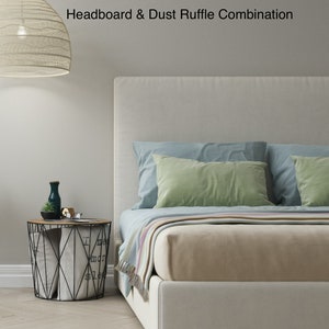Headboard and Plattform Dust ruffle Combination
