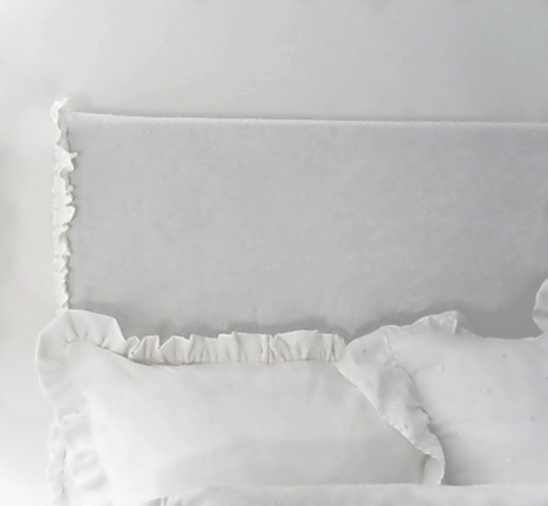 Ruffle Linen Headboard Slips/farmhouse Headboard Slipcover/beach Headboard Slipcover/white