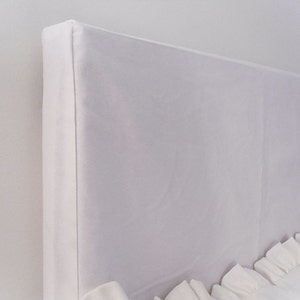 Cotton and performance fabric Headboard Slipcovers with clean lines For A Clean Look-Great for Dorms also image 2