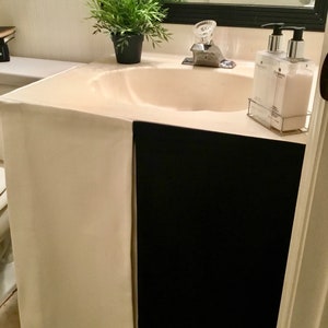 Modern Sink skirt / sink skirt/ Farmhouse modern Skirt/Table/Desk