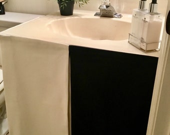 Modern Sink skirt / sink skirt/ Farmhouse modern Skirt/Table/Desk