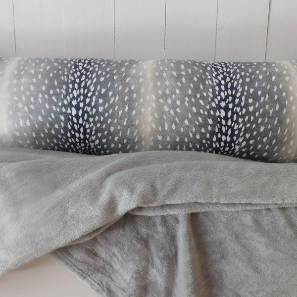 Lumbar Vern yip Antelope lumbar long pillow cover | 14 x 48 | Animal print |deer|Also Bolsters Neckrolls Large bed bolster| Pillows