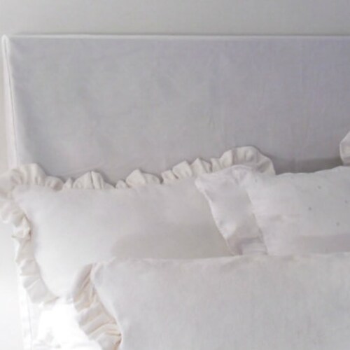 Belgian Linen Headboard Slipcovers With Clean Lines Etsy