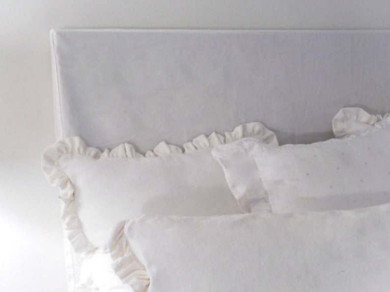 Cotton and performance fabric Headboard Slipcovers with clean lines For A Clean Look-Great for Dorms also image 1