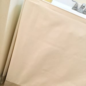 Classic border sink skirt in Cotton Duck | Desk skirt | Table Cover
