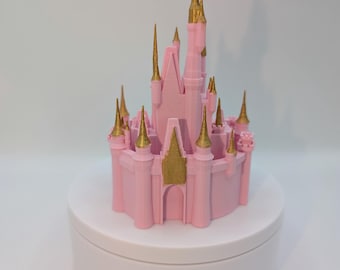 シンデレラ城（非点灯） - ケーキトッパー - 3Dプリント - ミニチュア