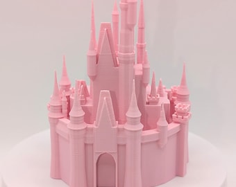 シンデレラ城（非点灯） - ケーキトッパー - 3Dプリント - ミニチュア