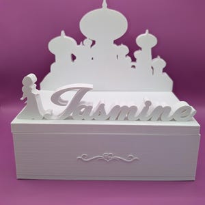 Jasmine (Aladdin) Large Trinket Box (Paint Your Own) - Storage Box - Girls Gifts - Jewellery Box - Birthday Gifts