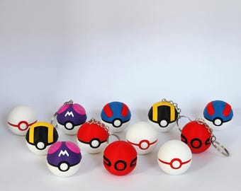 Mini 3D-geprinte Pokéballs: sleutelhanger of display| Kies je ontwerp
