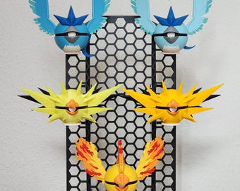 3D-geprinte legendarische Pokémon Pokéballs – Gen 1 – Zapdos, Articuno en Moltres | Ook verkrijgbaar in glow in the dark