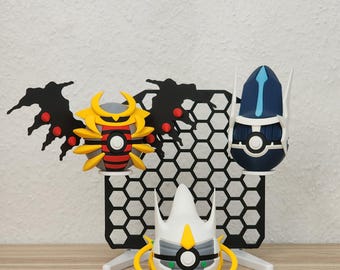 3D-geprinte Pokémon Pokéballs: Dialga, Palkia, Giratina en Arceus | Legendarisch Pokémon-displaydecor