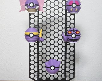 3D-geprinte Pokémon Pokéballs: Ekans (Rettan), Arbok, Venonat (Bluzuk), Venomoth (Omot) en Ditto | Pokémon-displaydecoratie
