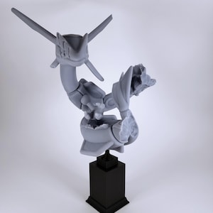 Unpainted Rayquaza Ancient Statue – 3D Printed Resin Bust – A Legendary Relic for DIY Painting