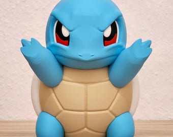 3D-geprint Pokémon-raamdecor: Schiggy (Squirtle), Pikachu, Glumanda (Charmander), Bisasam (Bulbasaur), Evoli (Eevee) en Gengar