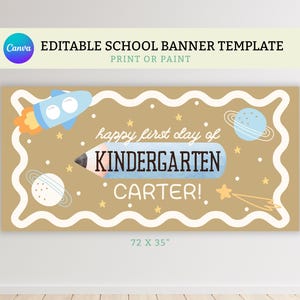 Painted School Banner Template, First Day Of School Banner, Back to School Banner, Banner Mockup, Custom Banner, DIGITAL DOWNLOAD