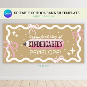 Painted School Banner Template, First Day Of School Banner, Back to School Banner, Banner Mockup, Custom Banner, DIGITAL DOWNLOAD