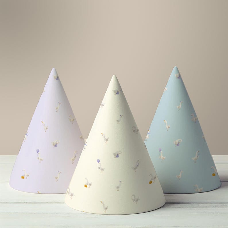 EDITABLE One Silly Goose Party Hats, One Silly Goose Birthday Hats, 1st Birthday Party Hat Template, Silly Goose Hat, Set of 4 image 2