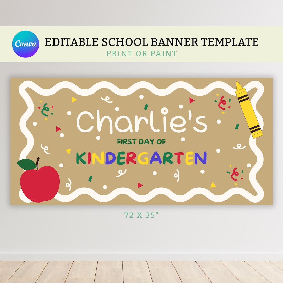 {Rainbow} First Day of School Banner