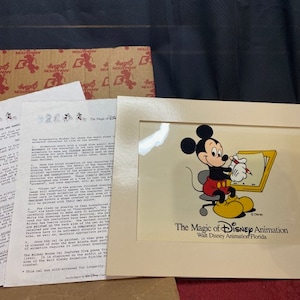 The Magic Of Disney Animation Series Cel Mickey Mouse Animator Mickey In Box - Ships Free!
