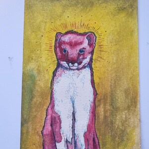 Ermellino magico regalo per amanti degli animali, simpatico gatto, decorazione per la casa, regalo eccentrico per amanti degli animali