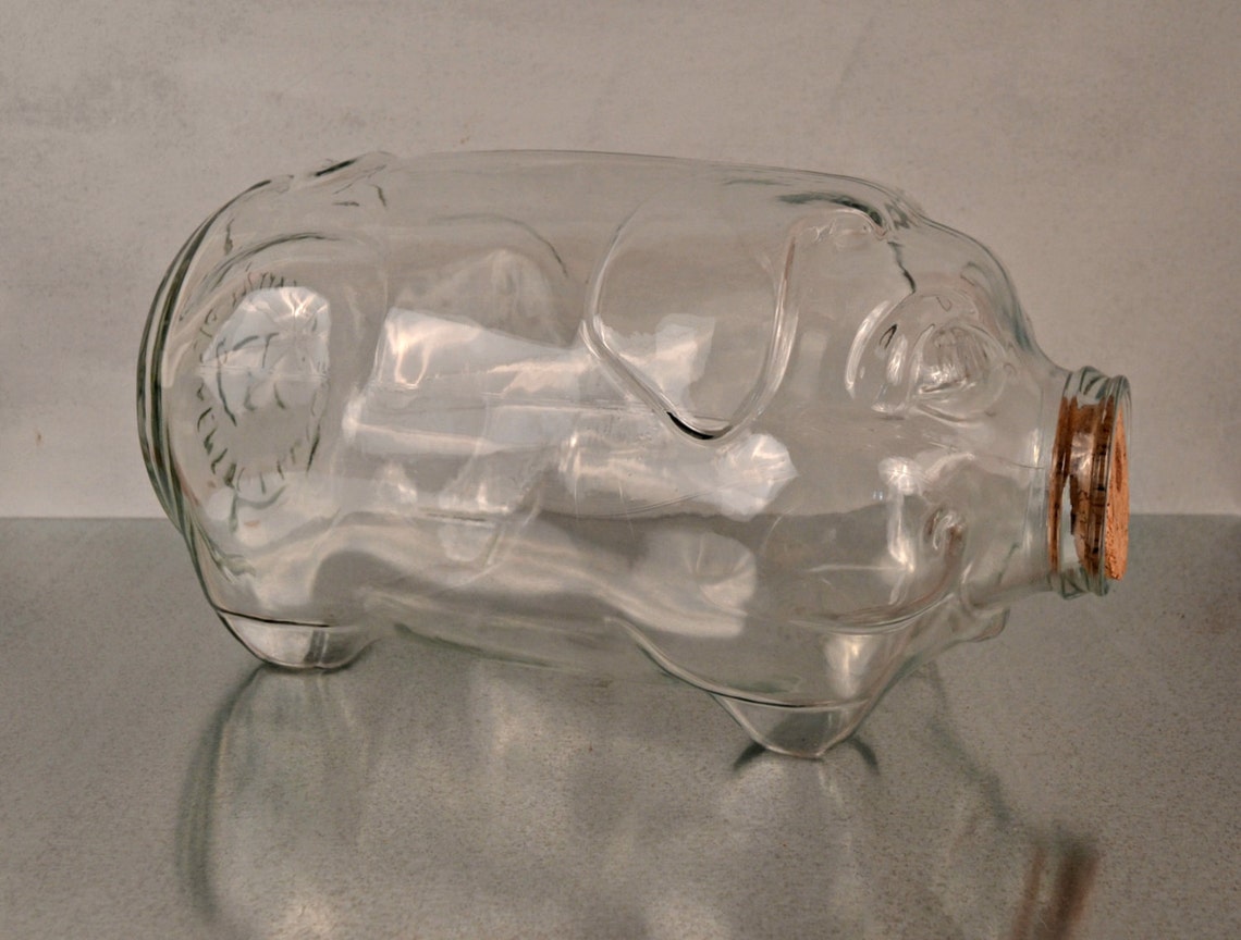 Vintage 5 Gallon Glass Pig Bottle HUGE Libbey This Little Pig Etsy