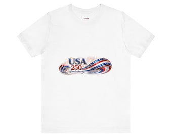 Camiseta con diseño en espiral del 250 aniversario de EE. UU. / Camiseta con cinta de la bandera estadounidense
