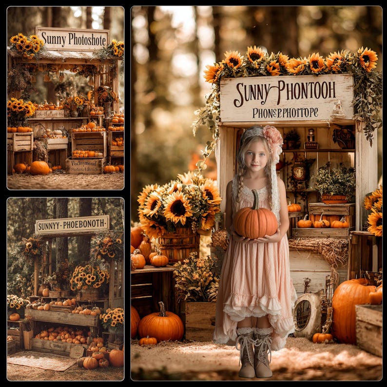 50 Autumn Barn Digital Backdrops – Rustic Fall Photography Overlays ...