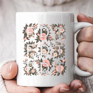 FDT Floral Coffee Mug FDT Coffee Mug Cup Anti-MAGA Mug Political Coffee Mug Gift Vintage Floral Feminist Cup Feminine Activist Coffee Mug