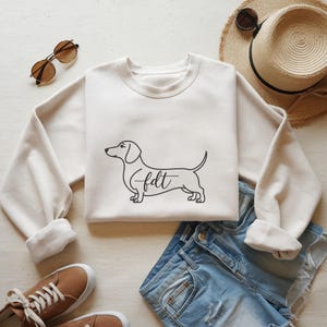 Subtle FDT Dachshund Sweatshirt Subtle FDT Dachshund Dog Anti-Trump Crewneck Anti-MAGA sweatshirt Liberal Dog Mom Gift Feminist Sweatshirt