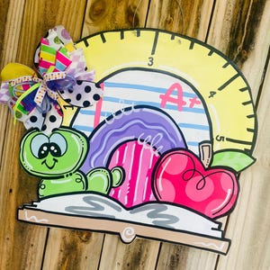 teacher book school door hanger , teacher door hanger, teacher gift