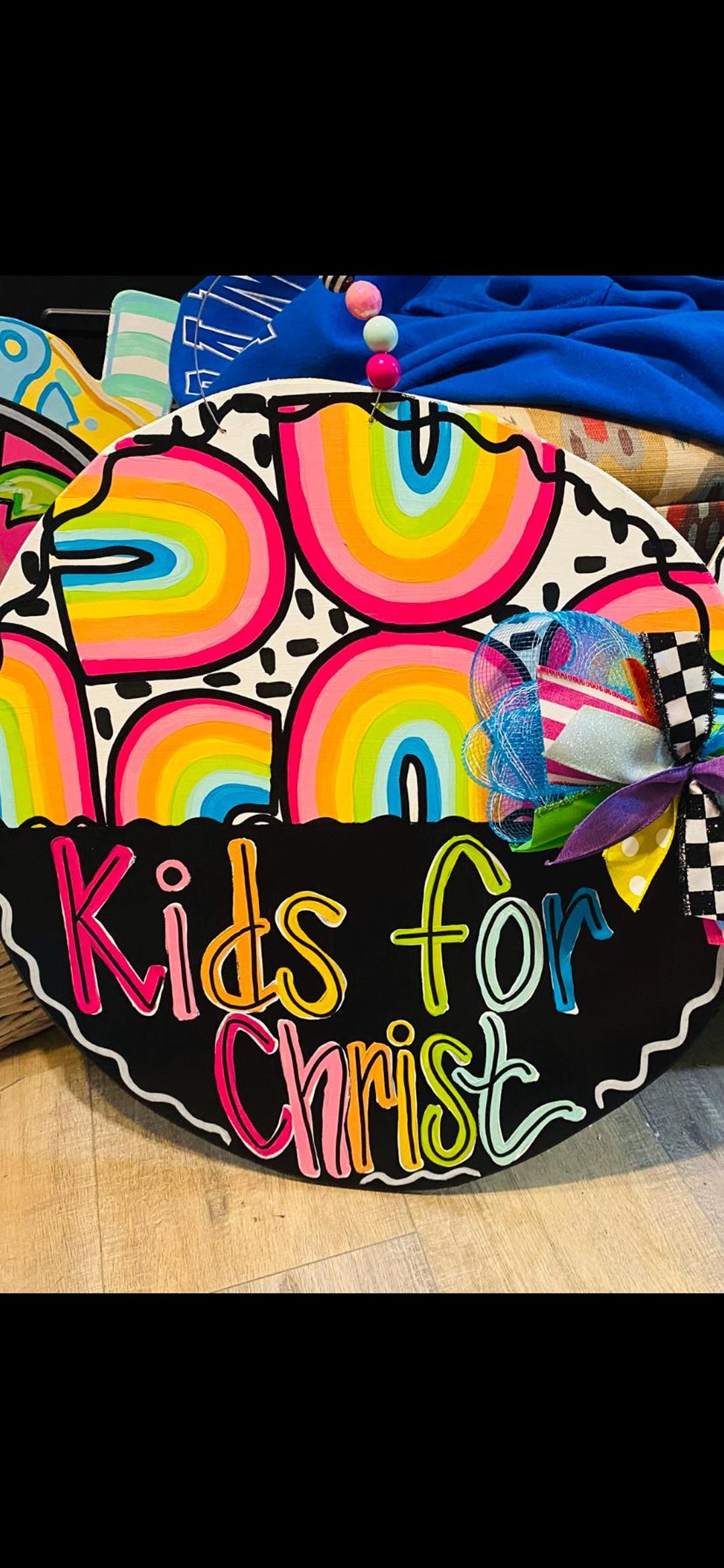 Rainbow Round Door Hanger , Teacher Door Hanger, Classroom Door Hanger ...