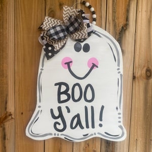 boo y’all ghost door hanger, ghost door hanger , Halloween , fall