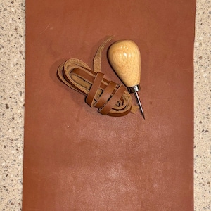 DIY Leather Journal Kit with Tools & Beaded Pen - Make Your Own Journal image 14